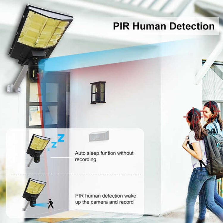 Solar Street Light with 10X Dual Lens HD Surveillance Camera 4G V380