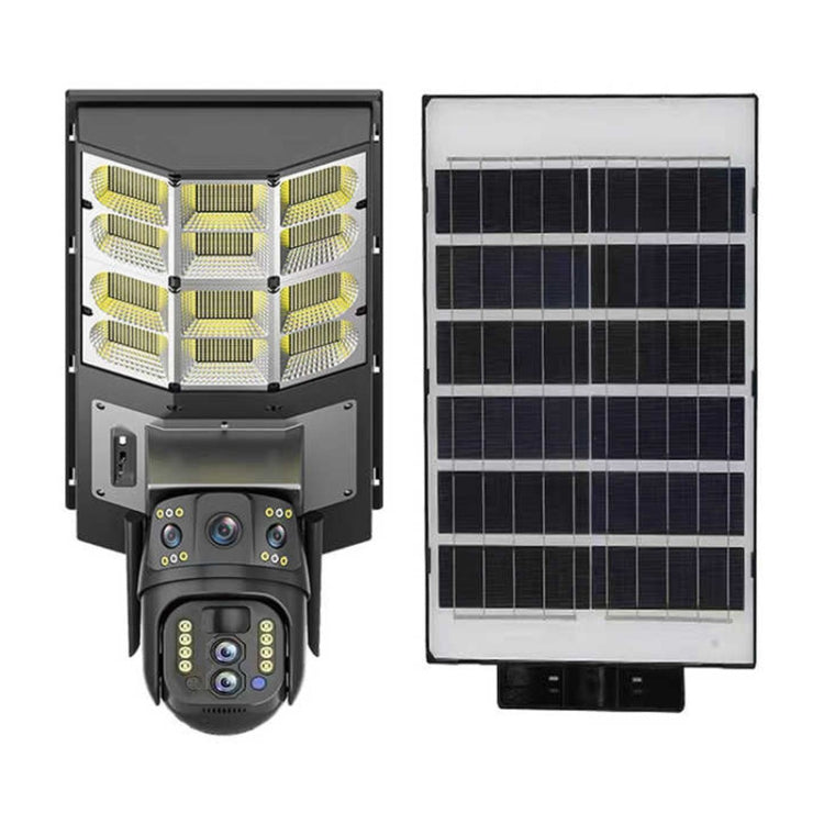 Solar Street Light with 10X Dual Lens HD Surveillance Camera 4G V380