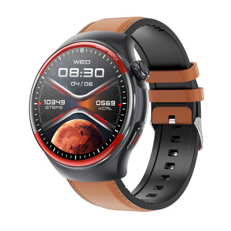 T82 Smart Watch with 1.43 Inch Round Screen, Bluetooth Calls, Heart Rate, Blood Pressure, Blood Oxygen, Sleep, Blood Sugar, HRV, Metope and SOS, Silicone Black, Silicone Red, Silicone Blue, Leather Brown ...