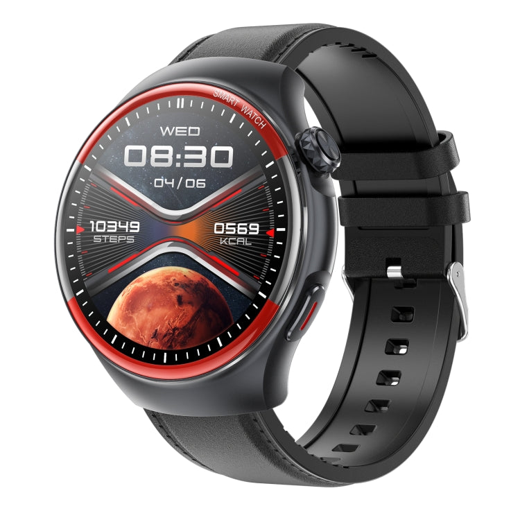 T82 Smart Watch with 1.43 Inch Round Screen, Bluetooth Calls, Heart Rate, Blood Pressure, Blood Oxygen, Sleep, Blood Sugar, HRV, Metope and SOS, Silicone Black, Silicone Red, Silicone Blue, Leather Brown ...
