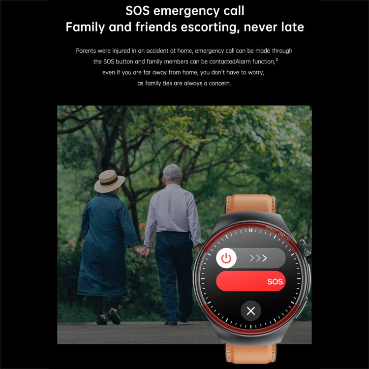 T82 Smart Watch with 1.43 Inch Round Screen, Bluetooth Calls, Heart Rate, Blood Pressure, Blood Oxygen, Sleep, Blood Sugar, HRV, Metope and SOS, Silicone Black, Silicone Red, Silicone Blue, Leather Brown ...