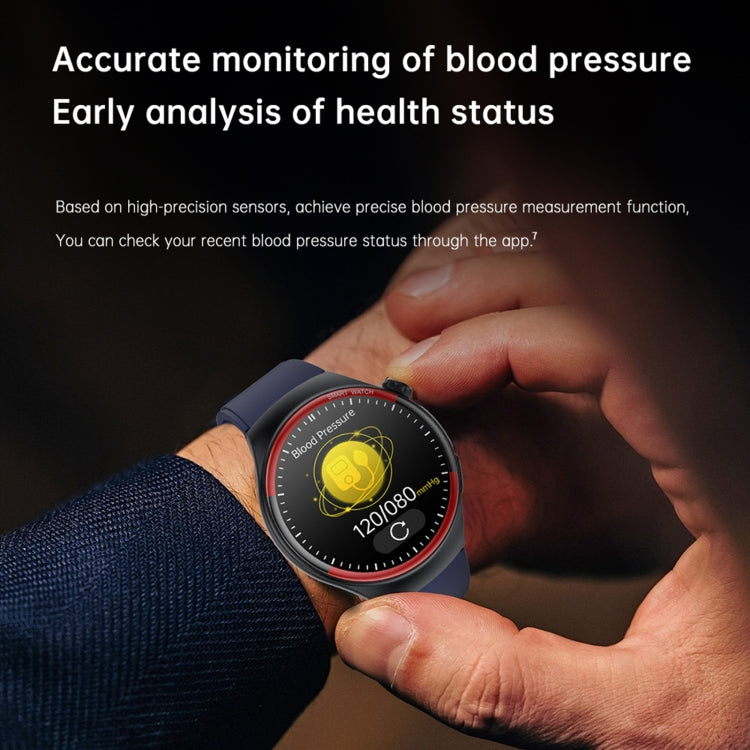 T82 Smart Watch with 1.43 Inch Round Screen, Bluetooth Calls, Heart Rate, Blood Pressure, Blood Oxygen, Sleep, Blood Sugar, HRV, Metope and SOS, Silicone Black, Silicone Red, Silicone Blue, Leather Brown ...