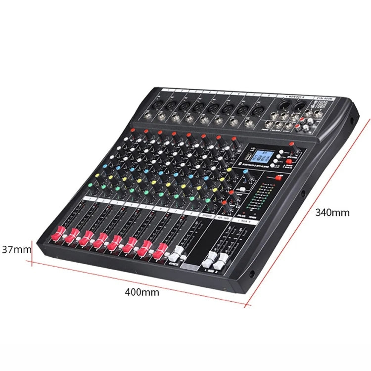XTUGA CT80X 8-Channel DJ Audio Mixer Console with 48V Power Supply