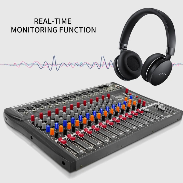 XTUGA CT120X 12-Channel DJ Audio Mixer Console with 48V Power Supply
