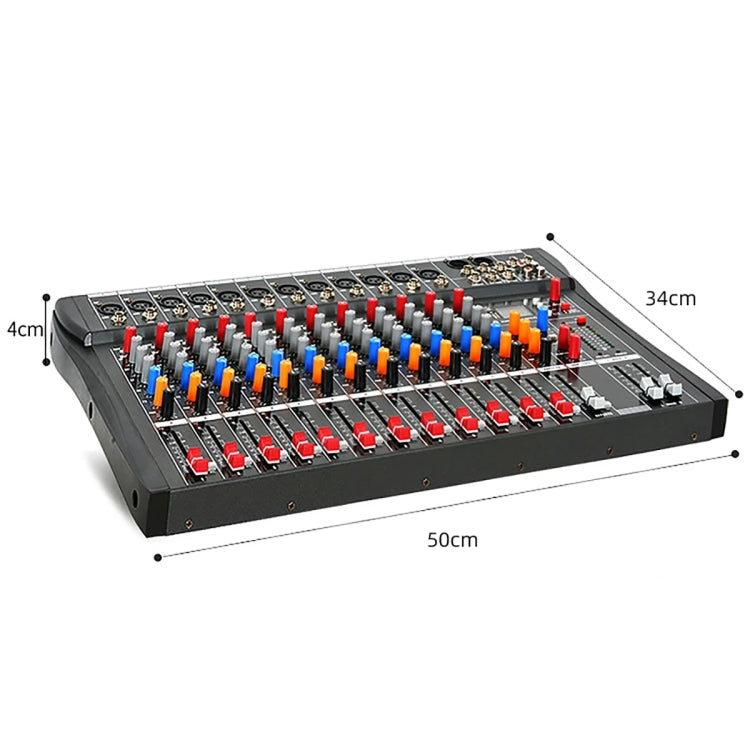 XTUGA CT120X 12-Channel DJ Audio Mixer Console with 48V Power Supply