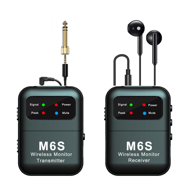 M6S Stereo Wireless In-Ear Monitor System with 2.4G Transmitter and Receiver