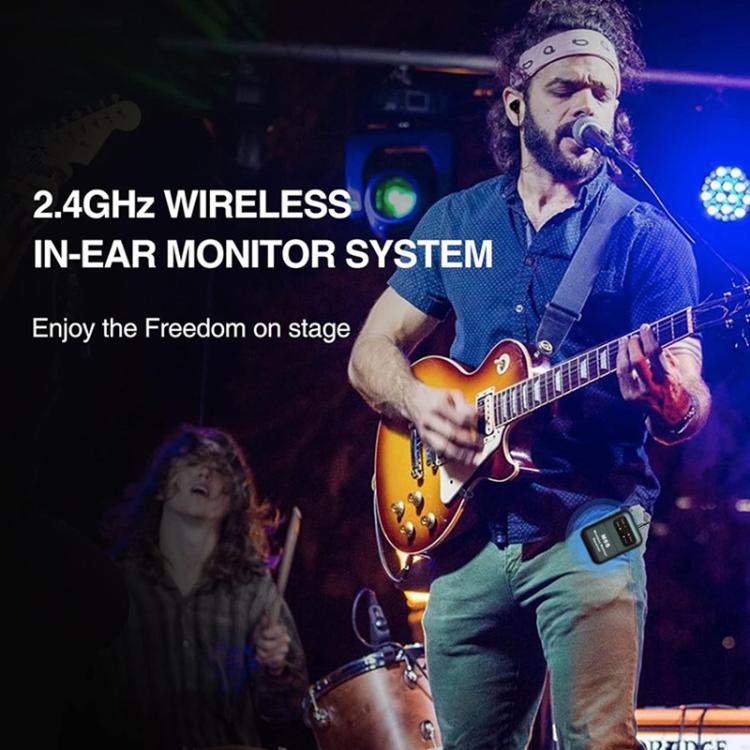 M6S Stereo Wireless In-Ear Monitor System with 2.4G Transmitter and Receiver