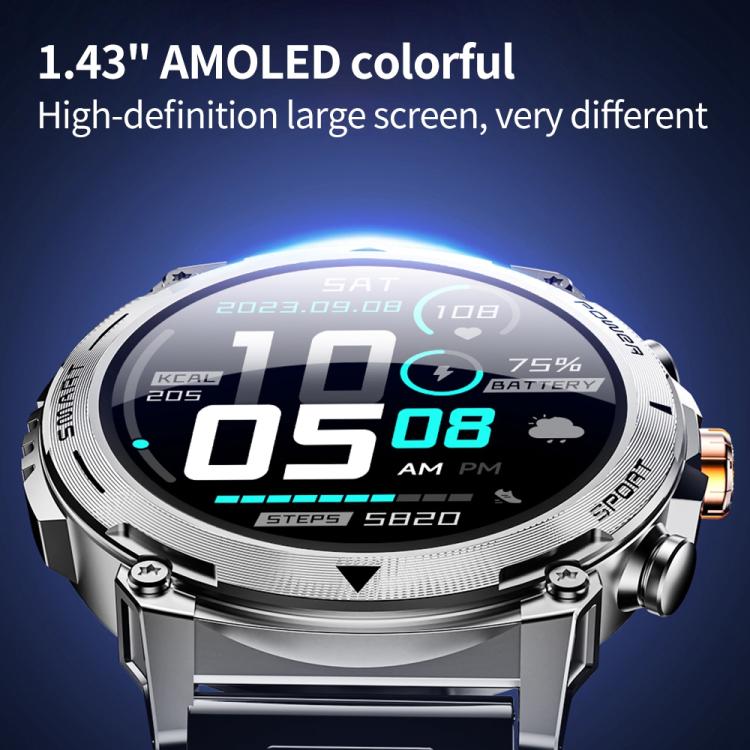 WiWU SW03 1.43-inch AMOLED IP68 Smart Sports Watch