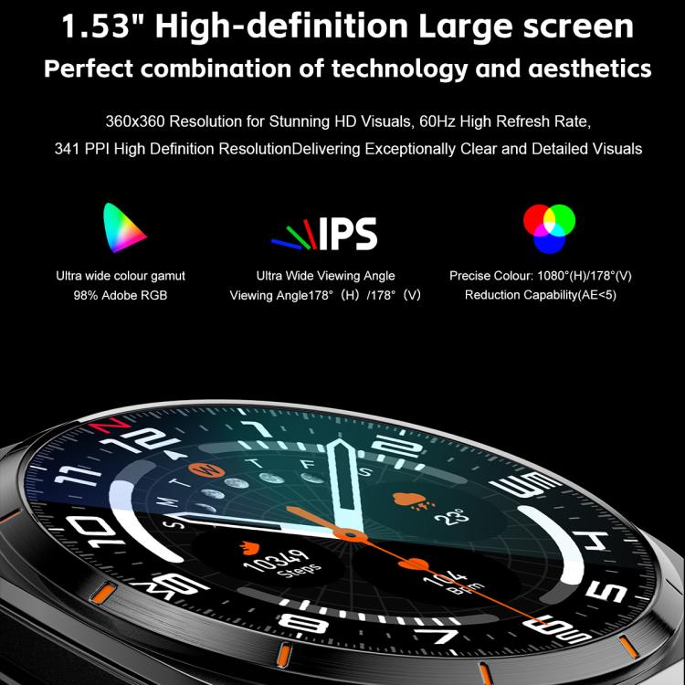 1.53 Inch 2-in-1 Smart Watch with Bluetooth Earphones GT98