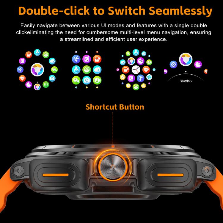 1.53 Inch 2-in-1 Smart Watch with Bluetooth Earphones GT98