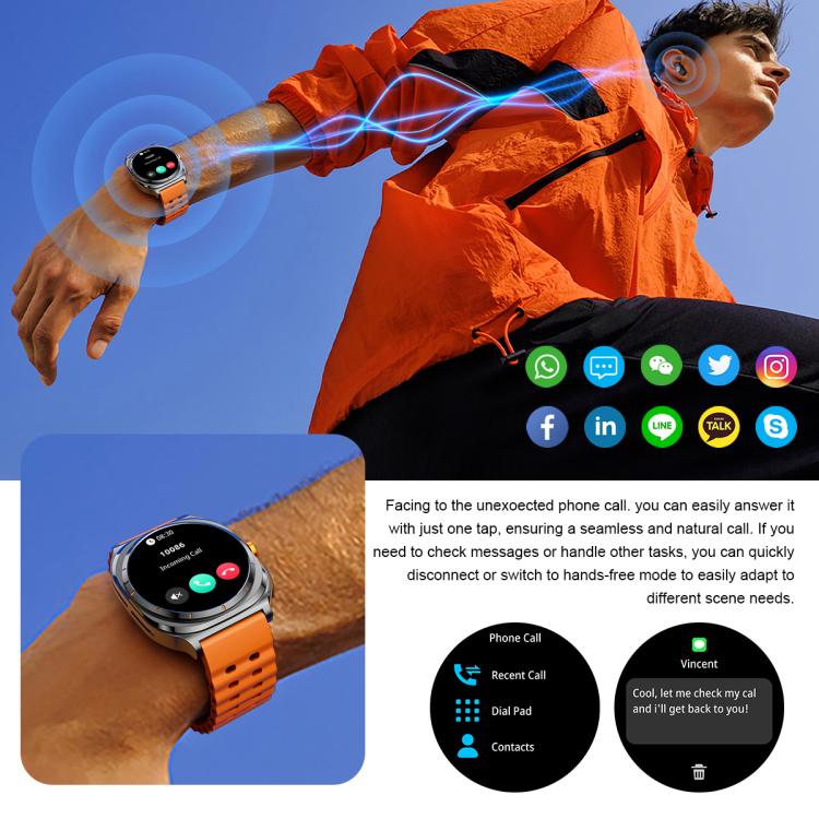 1.53 Inch 2-in-1 Smart Watch with Bluetooth Earphones GT98