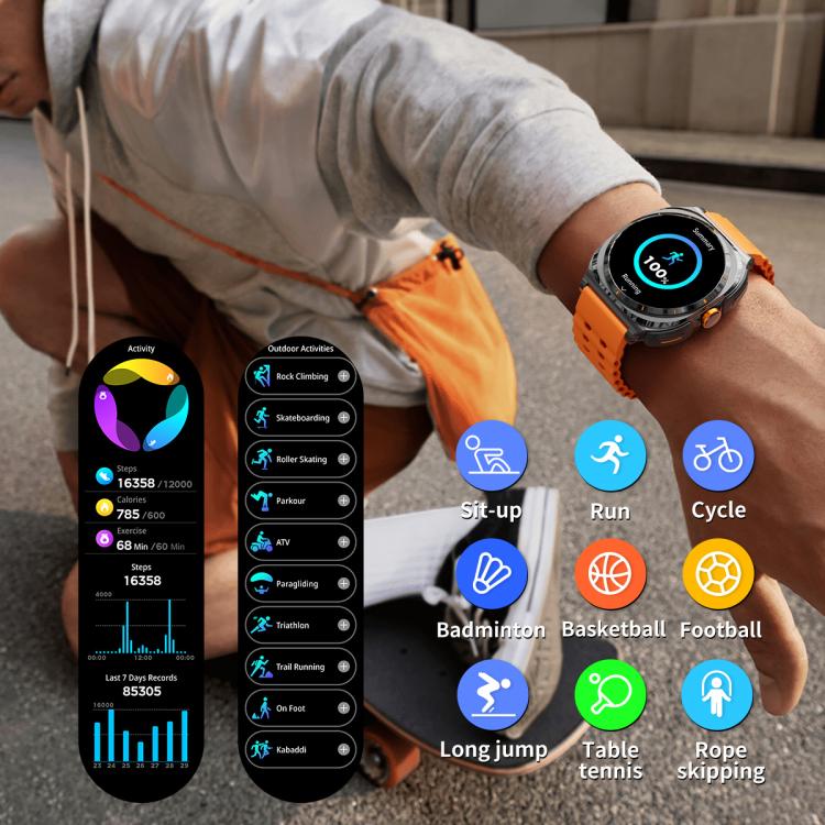 1.53 Inch 2-in-1 Smart Watch with Bluetooth Earphones GT98