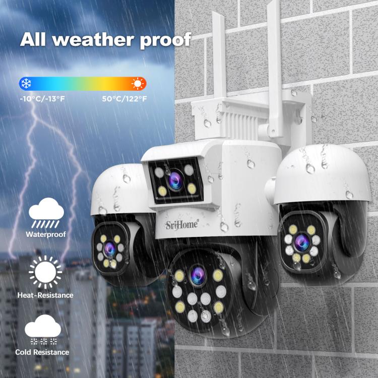 Cámara De Seguridad SriHome SH069 De 8 MP Zoom Digital 3X 4 Lentes HD