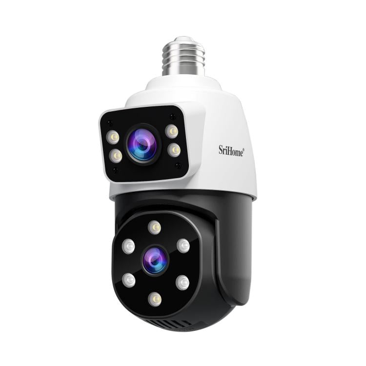 SriHome SH068 E27 4MP HD IP66 Waterproof Outdoor Dual Lens Bulb Camera