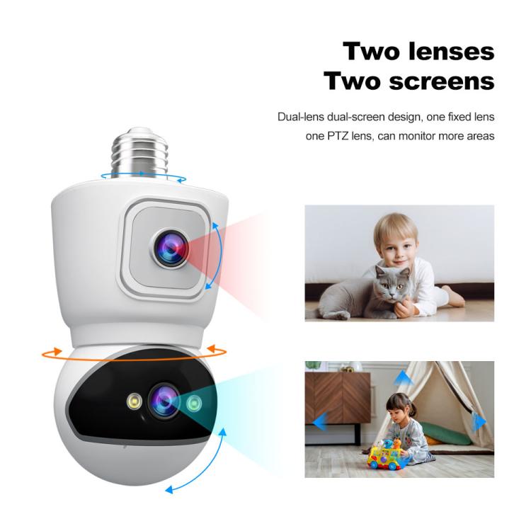 SriHome SH067 E27 4MP HD Indoor Dual Lens Bulb Camera
