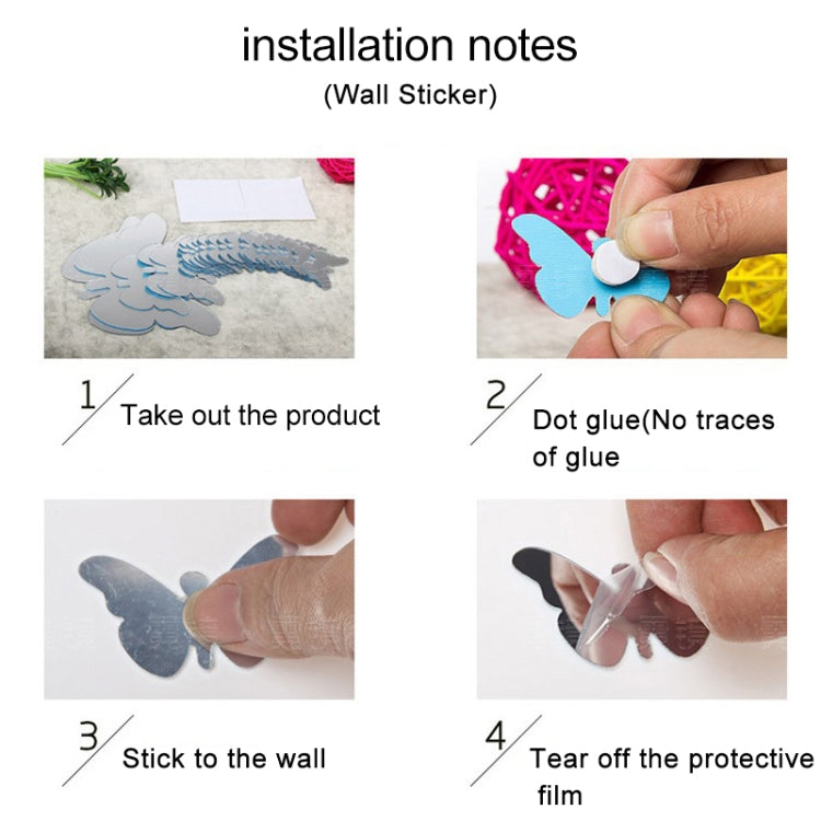 DIY 3D Vase Style Mirror Wall Stickers Set
