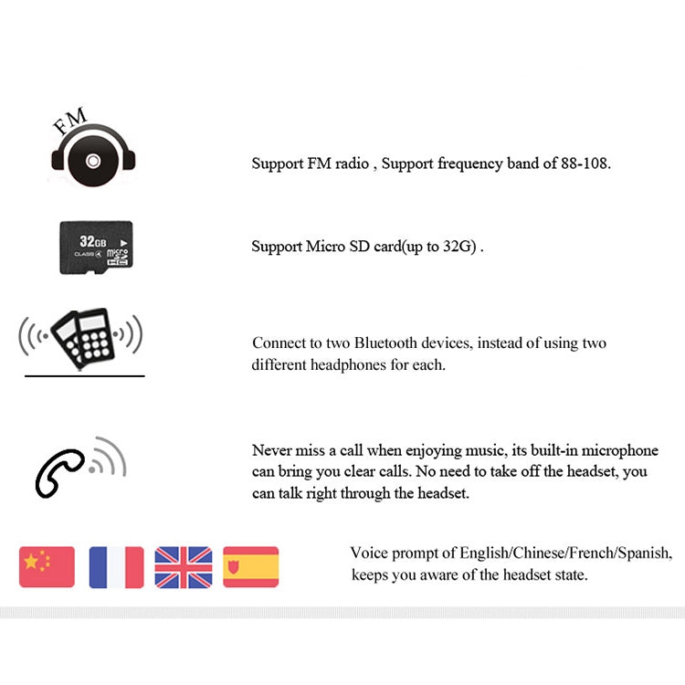T2+ Bluetooth Headband Headphones