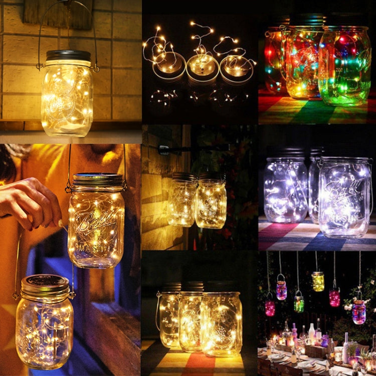 10 LED Solar Powered Bottle Cap Hanging Light
