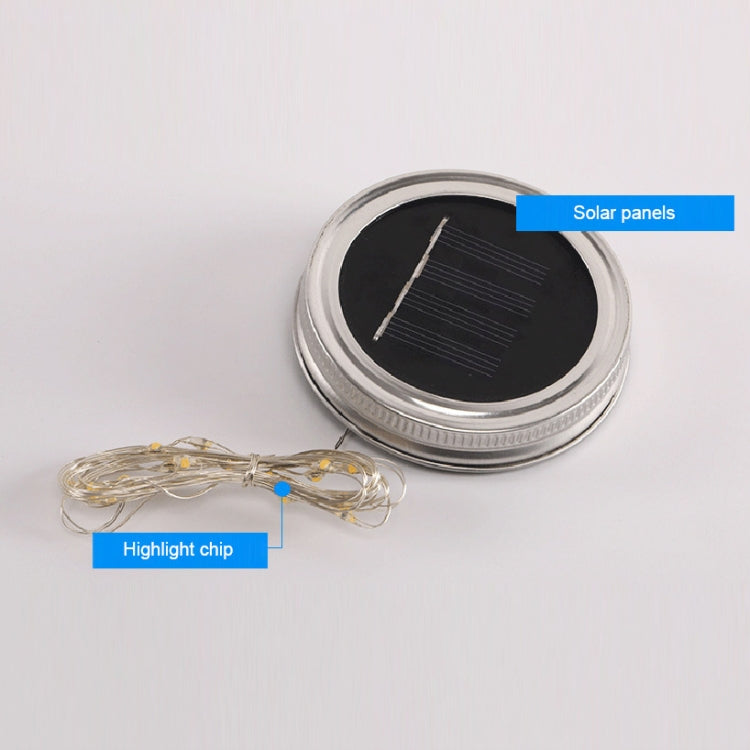 10 LED Solar Powered Bottle Cap Hanging Light