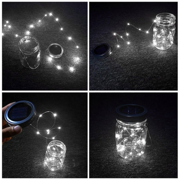 10 LED Solar Powered Bottle Cap Hanging Light