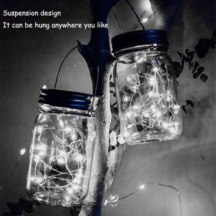 10 LED Solar Powered Bottle Cap Hanging Light