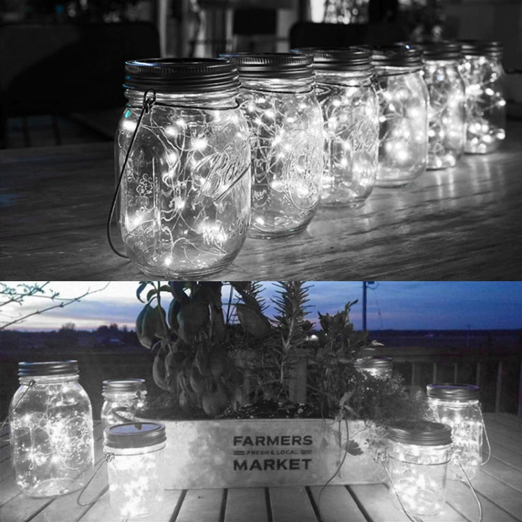 10 LED Solar Powered Bottle Cap Hanging Light