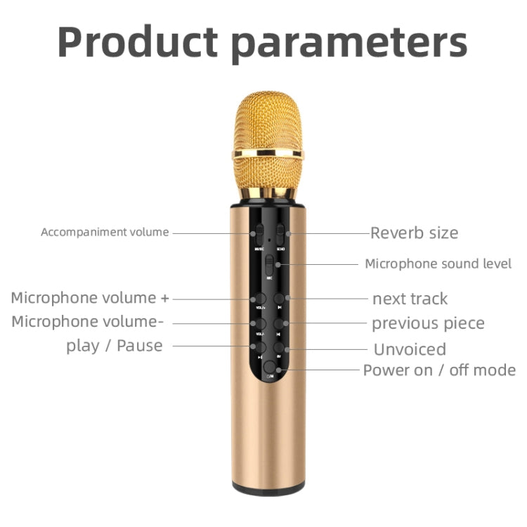 K3 Bluetooth 5.0 Condenser Microphone Karaoke Live Stereo Sound Wireless Bluetooth