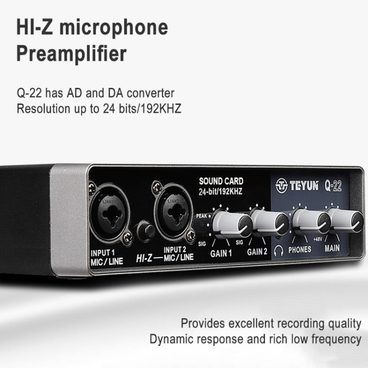 Teyun Q-22 USB External Sound Card with Free Microphone for Computer