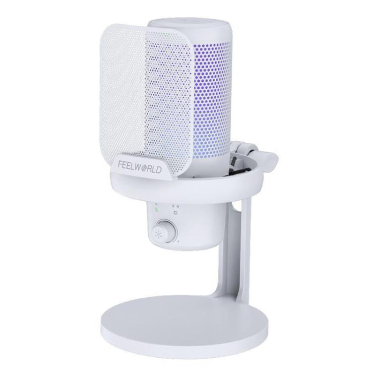 FEELWORLD VM1 USB Condenser Microphone with Noise Cancellation and RGB Light VM1-XS
