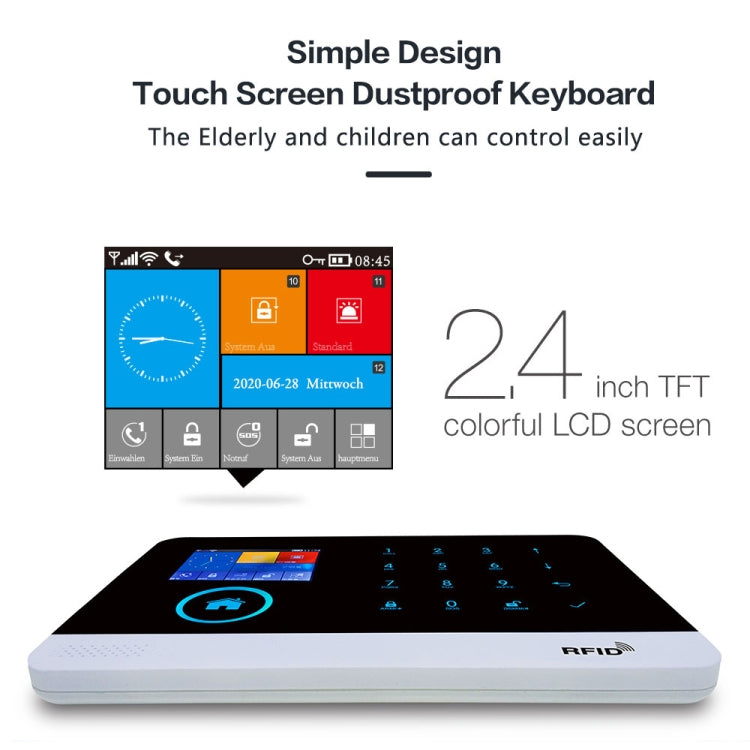 Sistema De Alarma Inteligente Con Pantalla Táctil WiFi + GSM PG-103-GSM