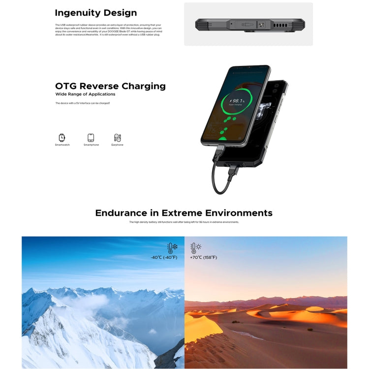 DOOGEE Blade GT 5G, 12 GB + 256 GB, 6,72 pulgadas, Android 14, dimensión 7050 Octa Core, red: 5G, OTG, NFC, efecto de luz LED, Blade GT 5G 12GB+256GB