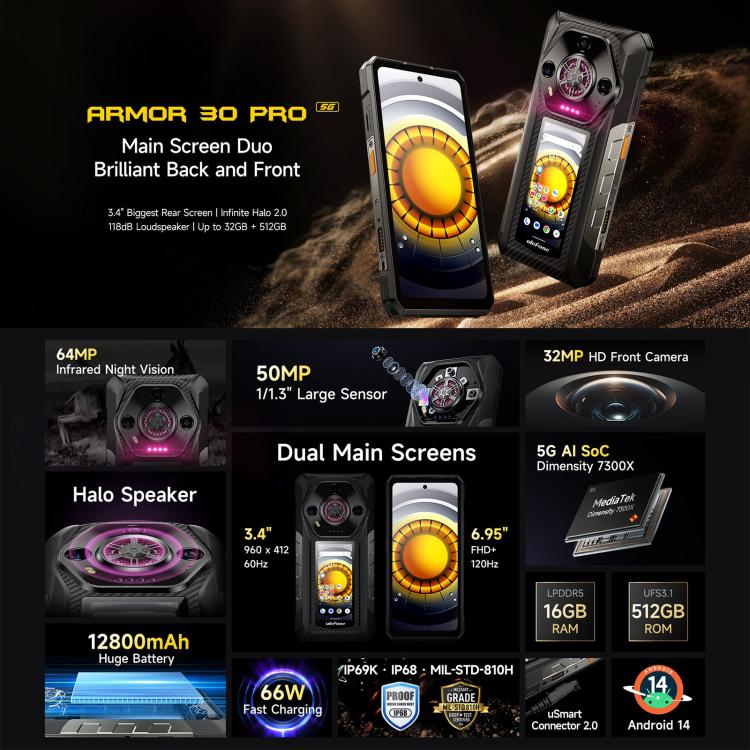 Ulefone Armor 30 Pro 16GB + 512GB Night Vision