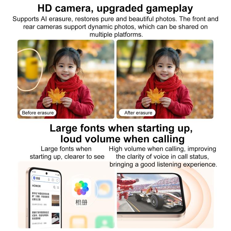 Honor Play 60m, 6GB+128GB, Side Fingerprint, 6.61 inch MagicOS 9.0 Dimensity 6300 Octa Core, Network: 5G, OTG, Play 60m, 6GB+128GB, 6GB+128GB - Alex Bazar Mx