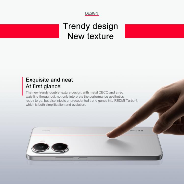 Xiaomi REDMI Turbo 4, 6.67 inches Xiaomi HyperOS 2 Dimensity 8400-Ultra Octa Core 3.0GHz, NFC, Network: 5G, 12GB+256GB