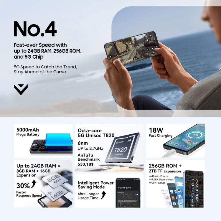 Blackview SHARK 9 8GB + 256GB Android 14 5G