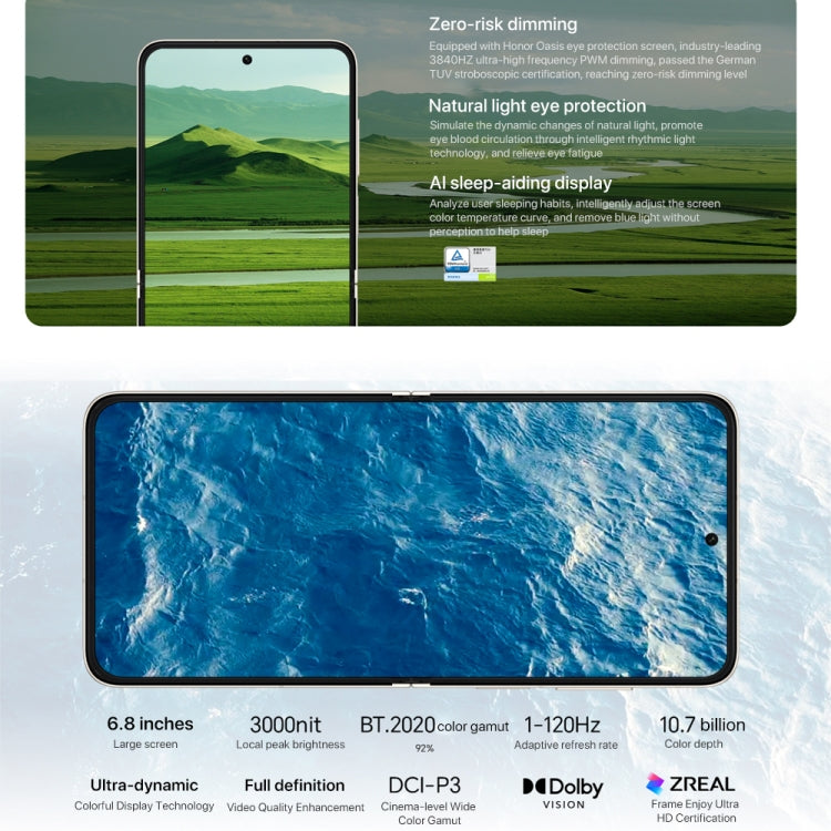 Honor Magic V Flip, 12GB+1TB, Pantalla de 6,8 pulgadas + 4,0 pulgadas MagicOS 8.0 Snapdragon 8+ Gen 1 Octa Core, Red: 5G, NFC, OTG, 12GB+1TB - Alex Bazar Mx