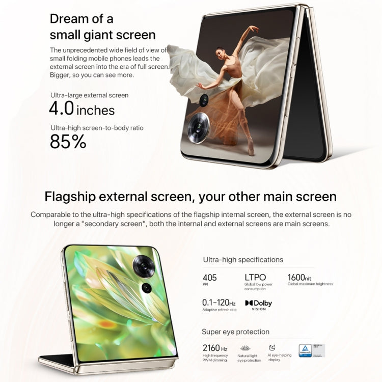 Honor Magic V Flip, 12GB+1TB, Pantalla de 6,8 pulgadas + 4,0 pulgadas MagicOS 8.0 Snapdragon 8+ Gen 1 Octa Core, Red: 5G, NFC, OTG, 12GB+1TB - Alex Bazar Mx