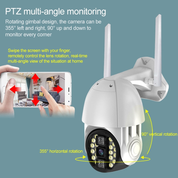 Cámara Inalámbrica WiFi HD Para Exteriores Visión Nocturna Impermeable Q20