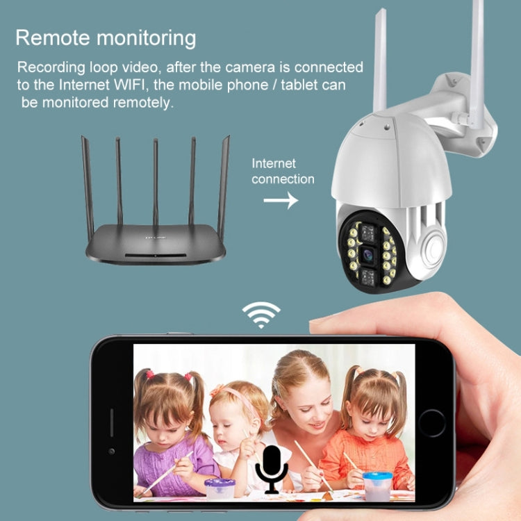 Cámara Inalámbrica WiFi HD Para Exteriores Visión Nocturna Impermeable Q20