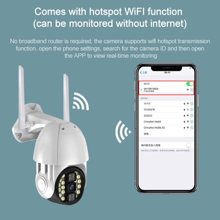 Cámara Inalámbrica WiFi HD Para Exteriores Visión Nocturna Impermeable Q20