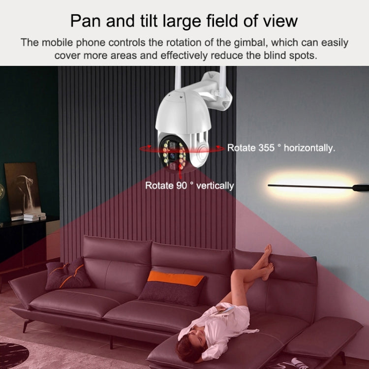 Cámara Inalámbrica WiFi HD Para Exteriores Visión Nocturna Impermeable Q20