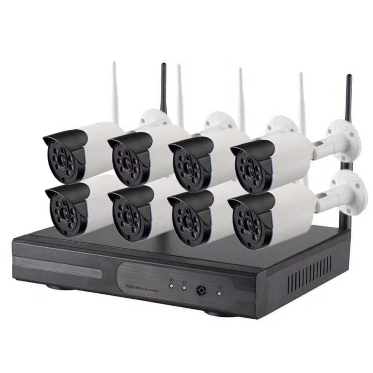 8 Channel HD 720P 2.4GHz WiFi IP Bullet Camera + NVR Kit