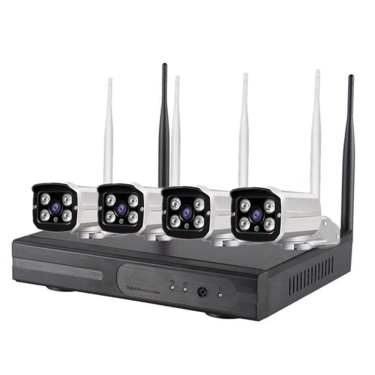 Kit Cámaras Bullet IP WiFi 4CH HD 720P 2.4GHz + Kit NVR 4CH HD