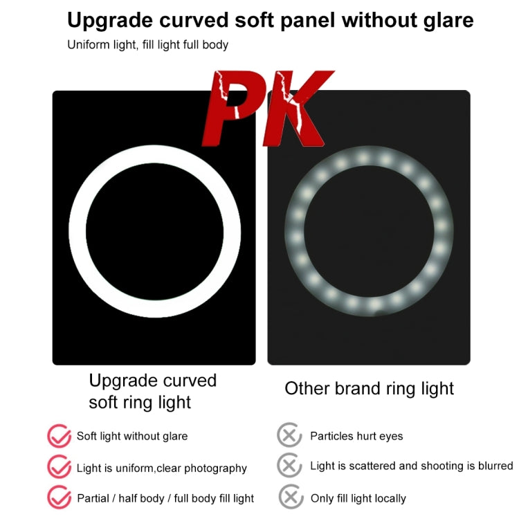 Puluz Dual Phone Holder (Horizontal Stand + 1.1m Tripod Stand + LED Ring) 10.2 Inch & 26CM