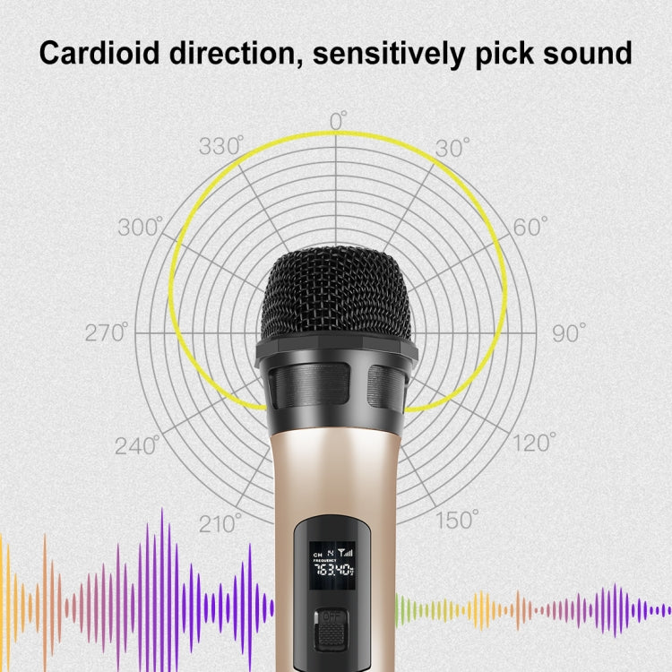 PULUZ UHF Wireless Dynamic Microphone with LED Display