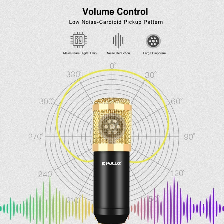 PULUZ Condenser Microphone Professional Singing Microphone for Studio Broadcasting