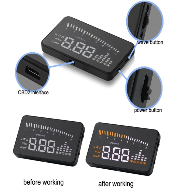 3-inch speed display with OBDII EOBDV system