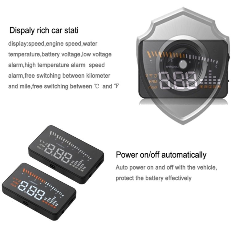 3-inch speed display with OBDII EOBDV system