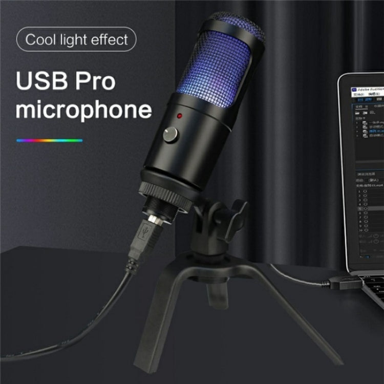 A6 USB Recording Microphone for Laptop with RGB Light