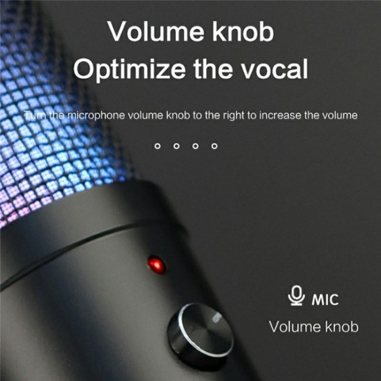 A6 USB Recording Microphone for Laptop with RGB Light